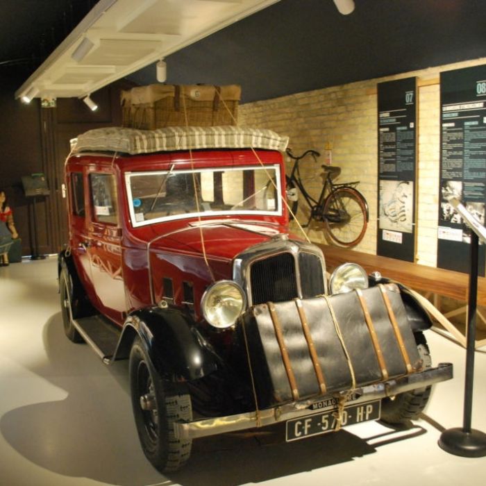 Historic military vehicle displayed in the Dunkirk museum
