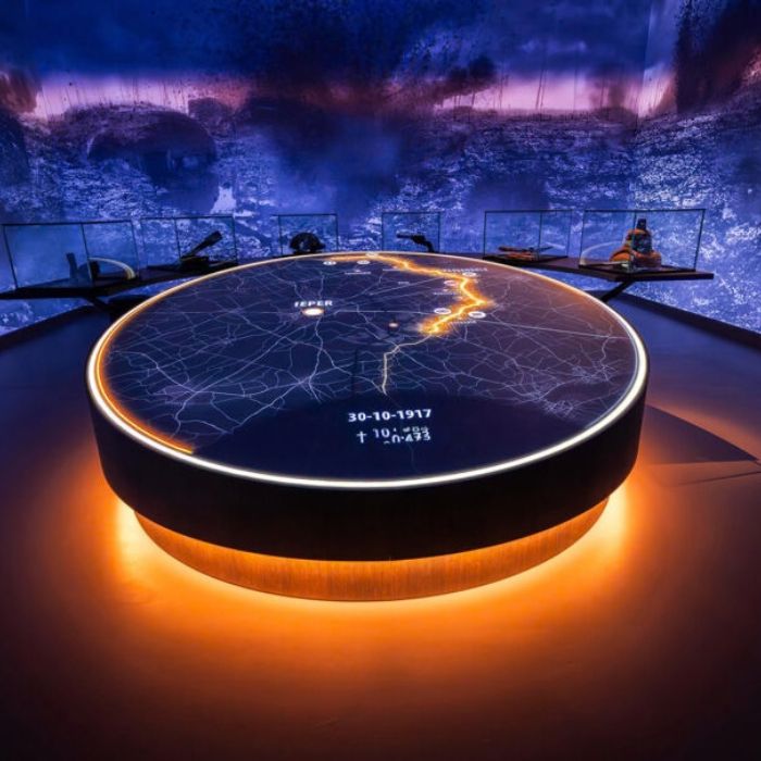 Interactive exhibition inside Passchendaele Museum