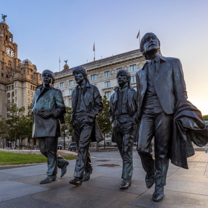 The Beatles statue on Liverpool’s waterfront