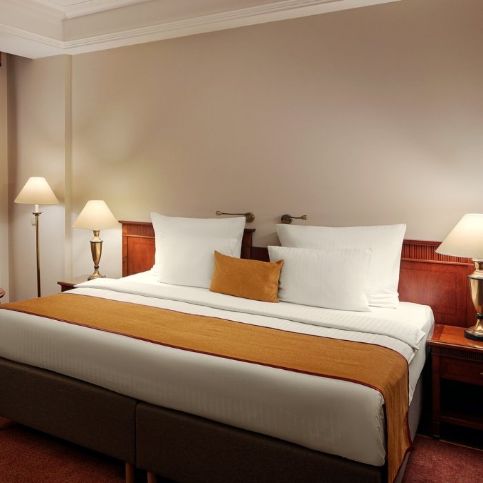 Example bedroom at the Art Nouveau Palace Hotel