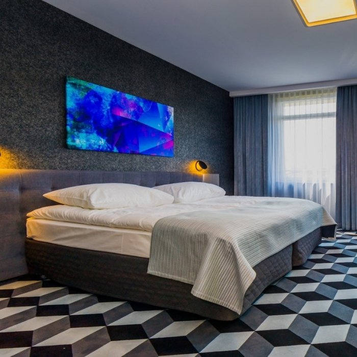 Example bedroom at Hotel Wyspiański