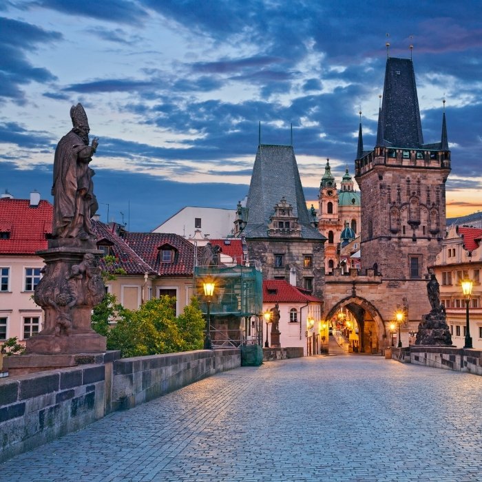 Charles Bridge and the Old Town Bridge Tower in Prague