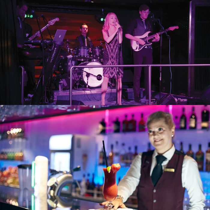 Music and bar entertainment aboard a DFDS ferry